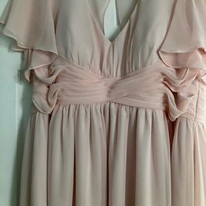 Azazie maternity blush pink bridesmaid gown. Size 13/14 professionally altered